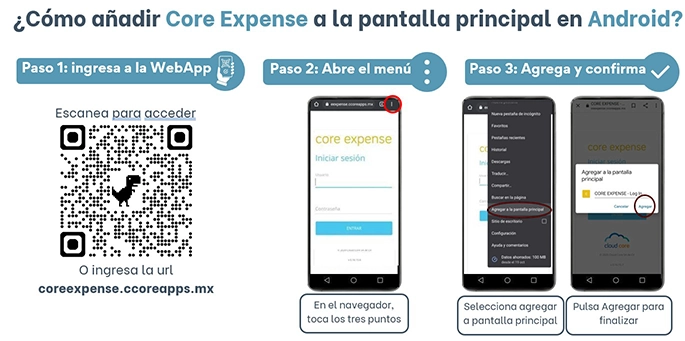 Core Expense software de control de viáticos, servicio
